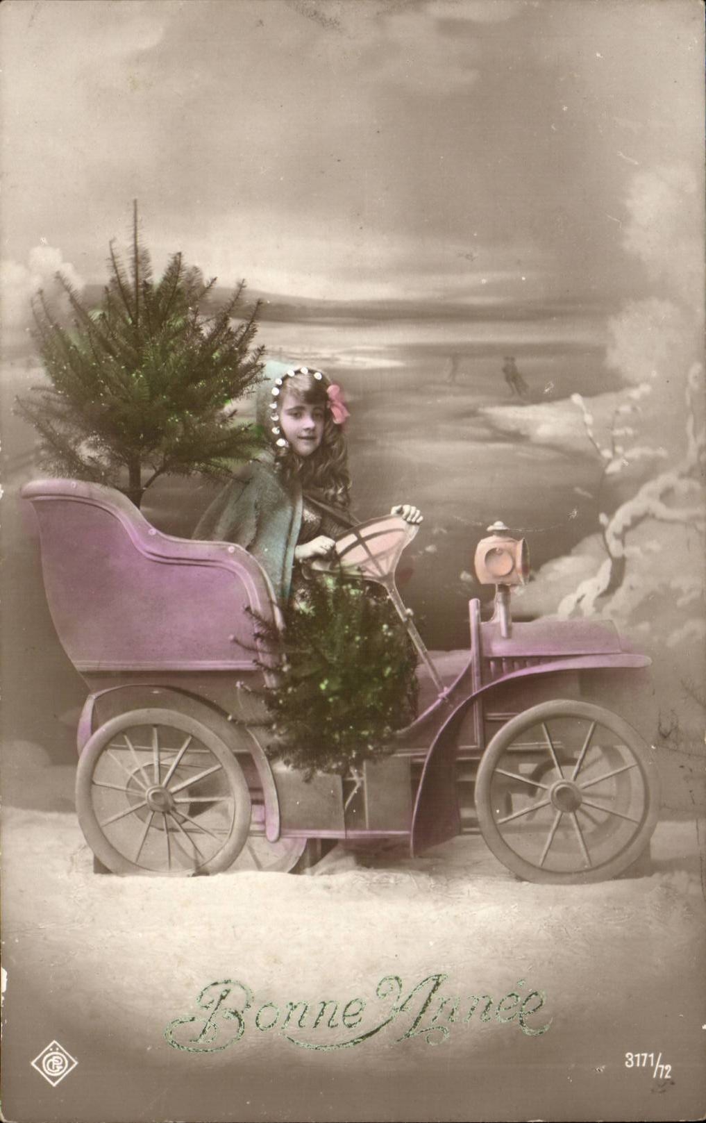 CPA Fantaiise Automobile Child