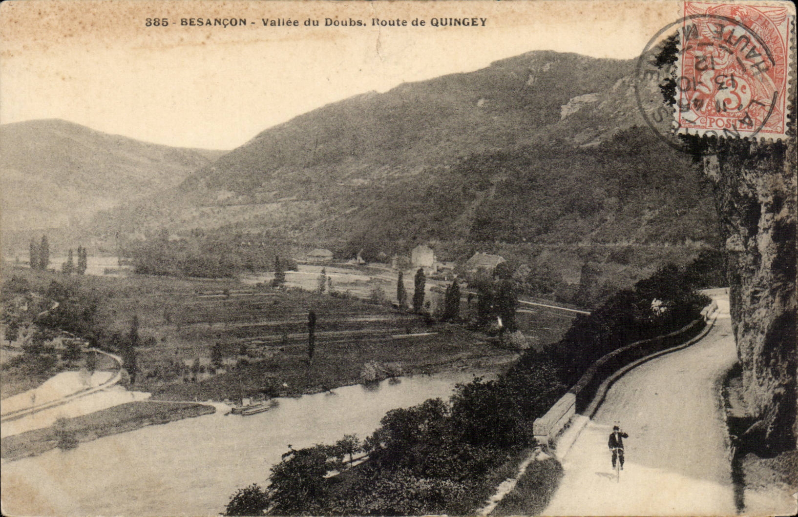 CPA Besacon Valley of Doubs Road of Quingey