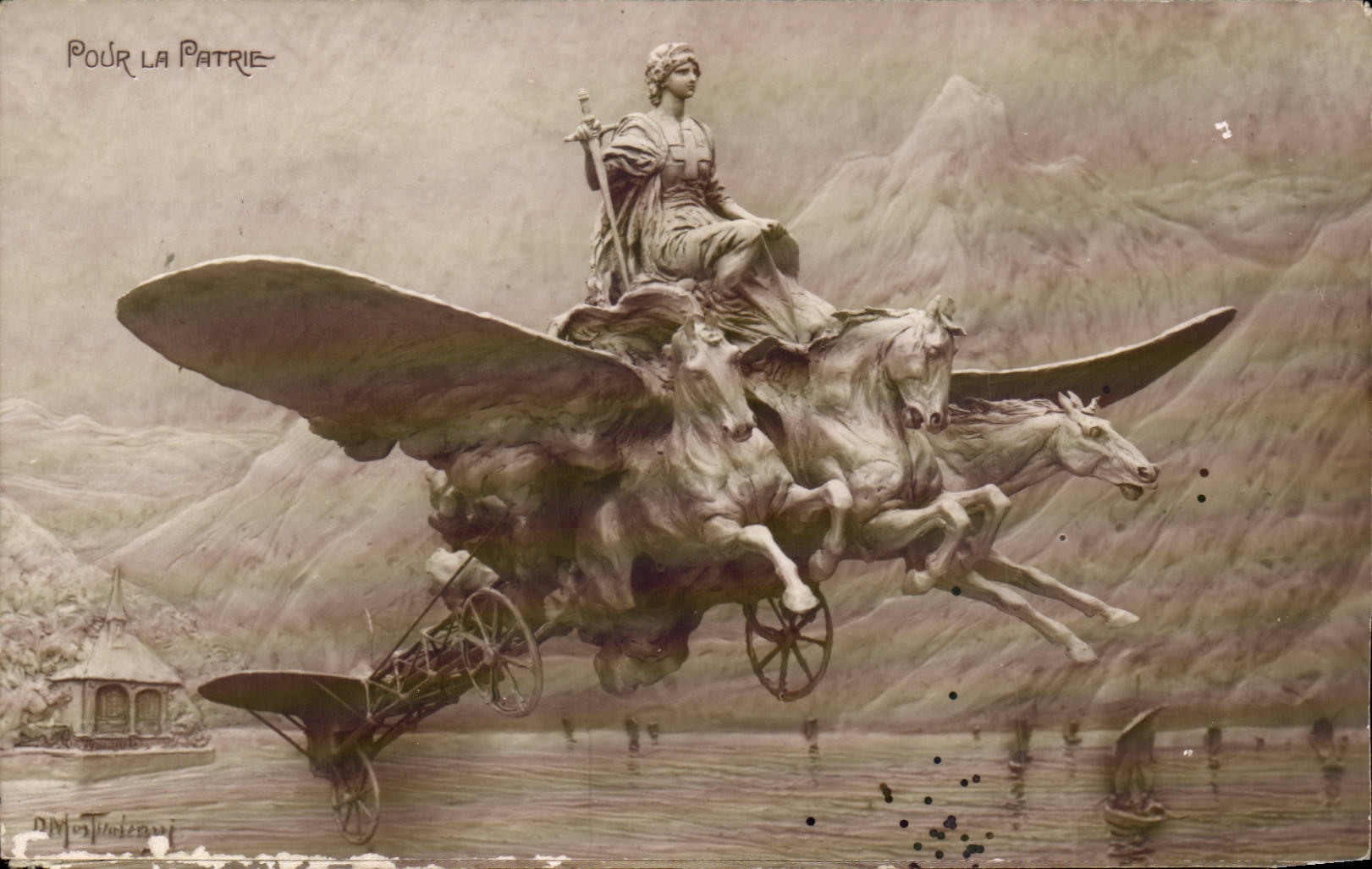 CPA fur die Vaterland Pferde