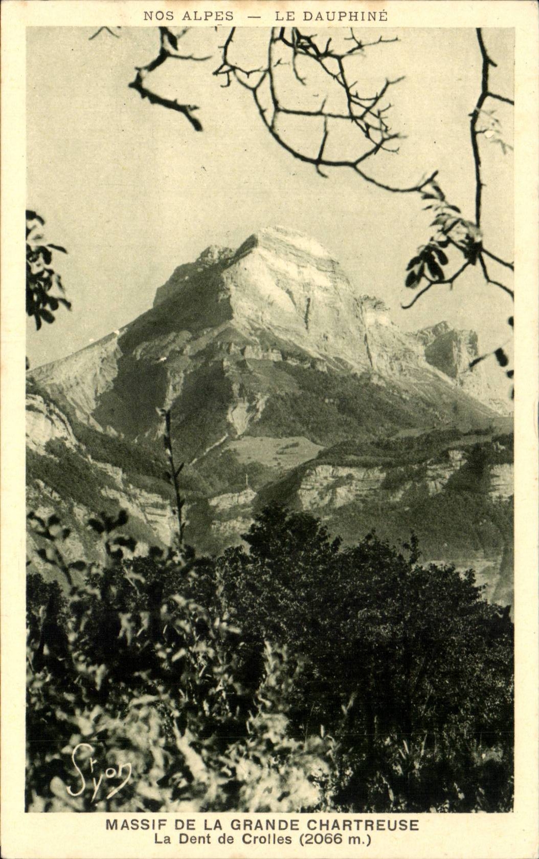 CPA Berg von grossem Chartreuse der Zahn von CRolles