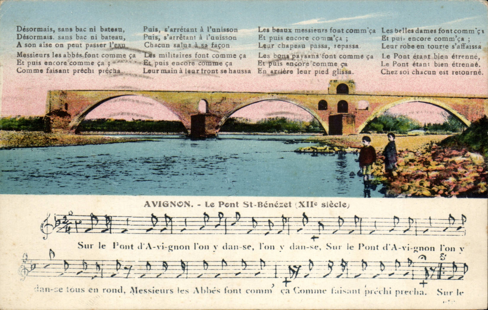 CPA Avignon die Brucke Str Benezet