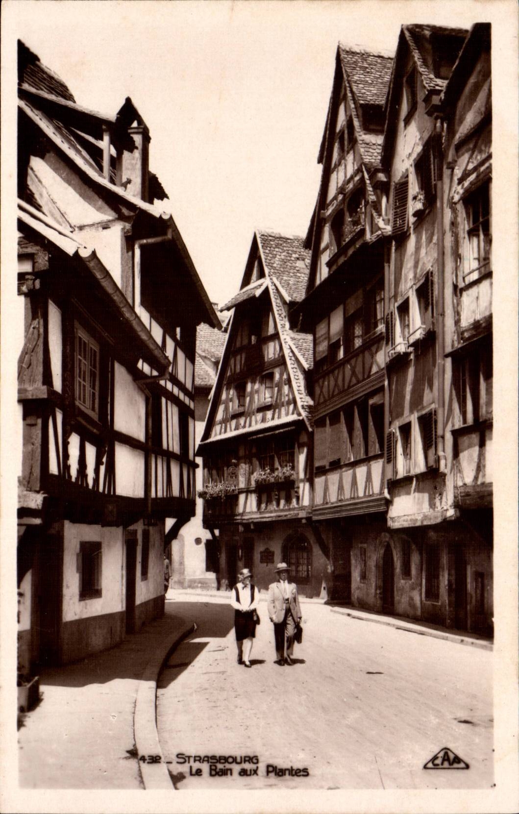 CPA Strasbourg the bath with the plants