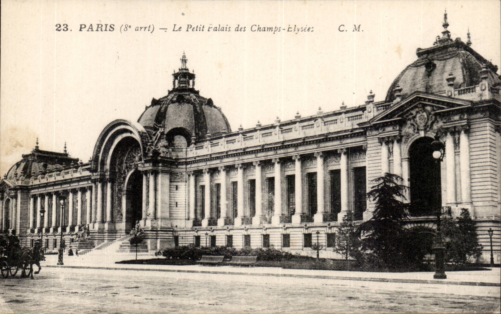 Paris CPA the small palace of the Champs Elysees