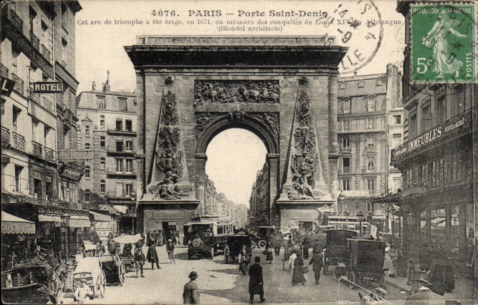 Paris CPA Gate Saint Denis