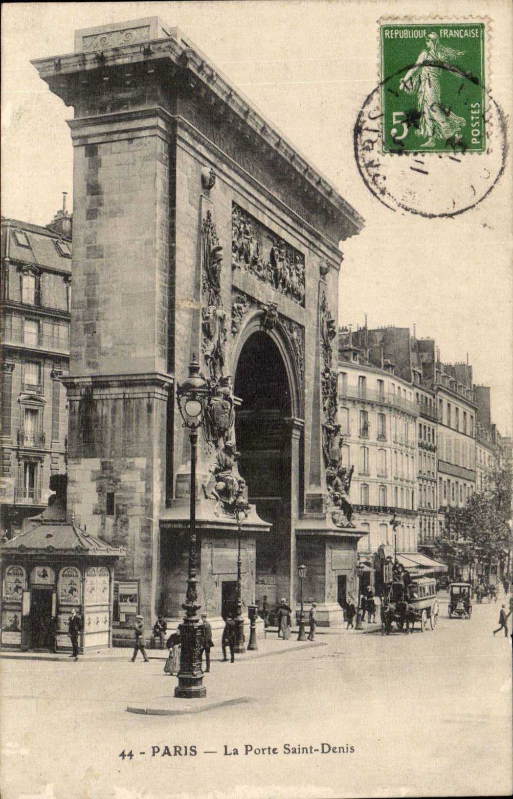 Paris CPA Gate St Denis