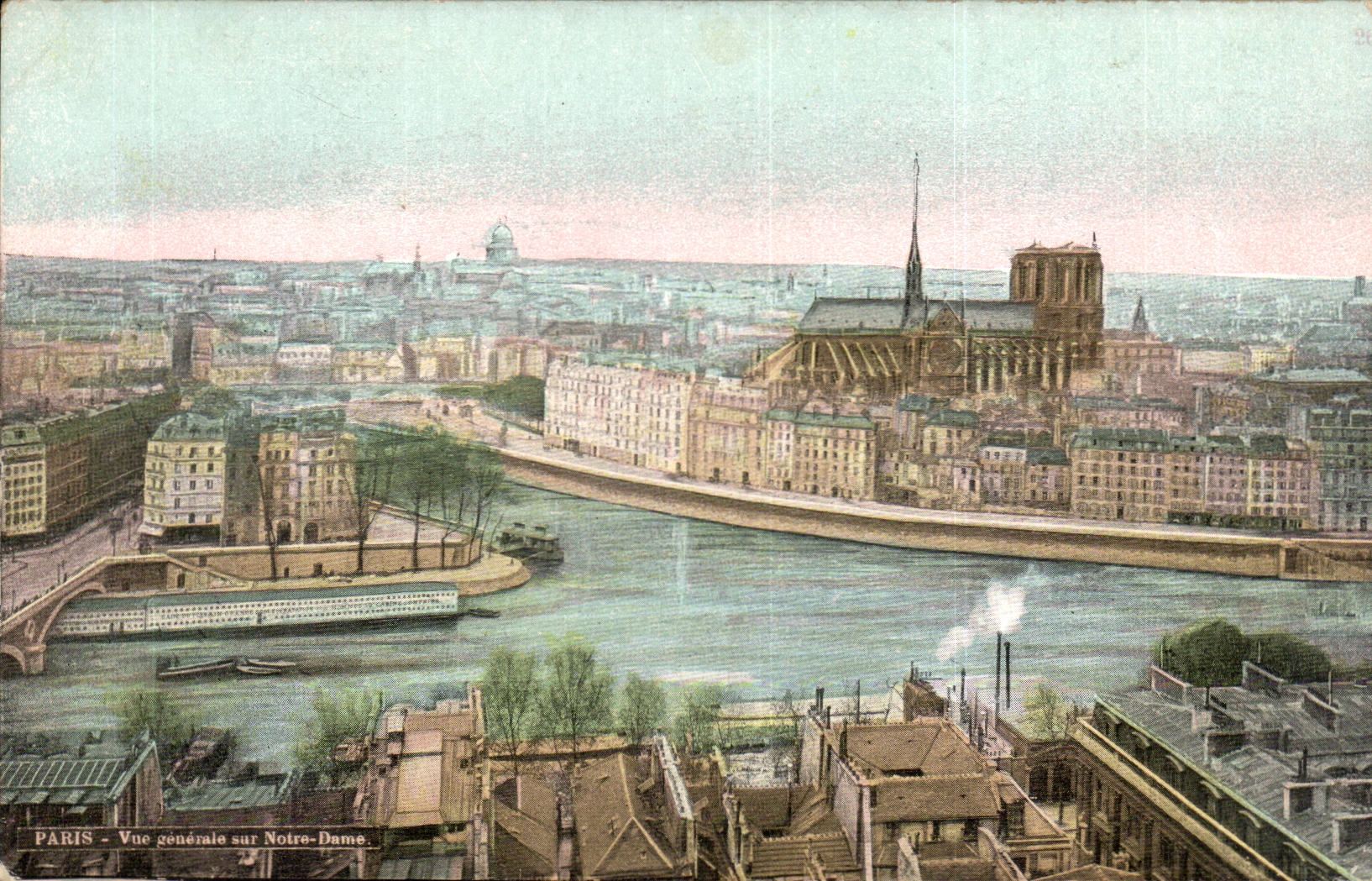 Paris CPA Vue generale de Notre Dame
