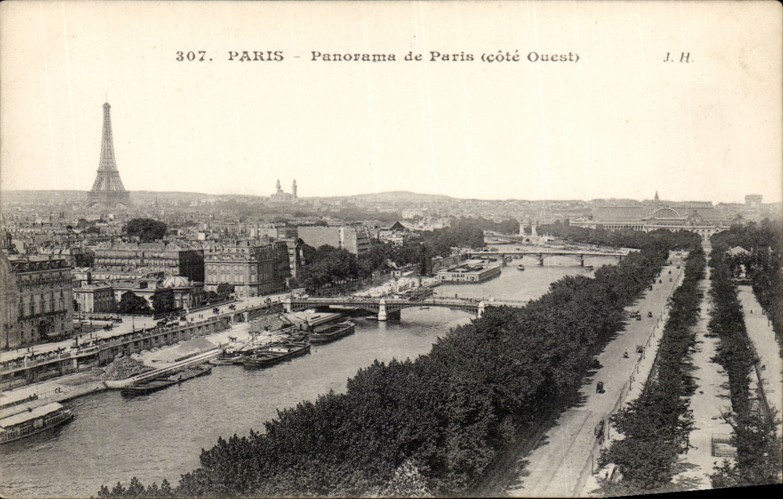 Paris CPA Panorama de Paris Tour Eiffel