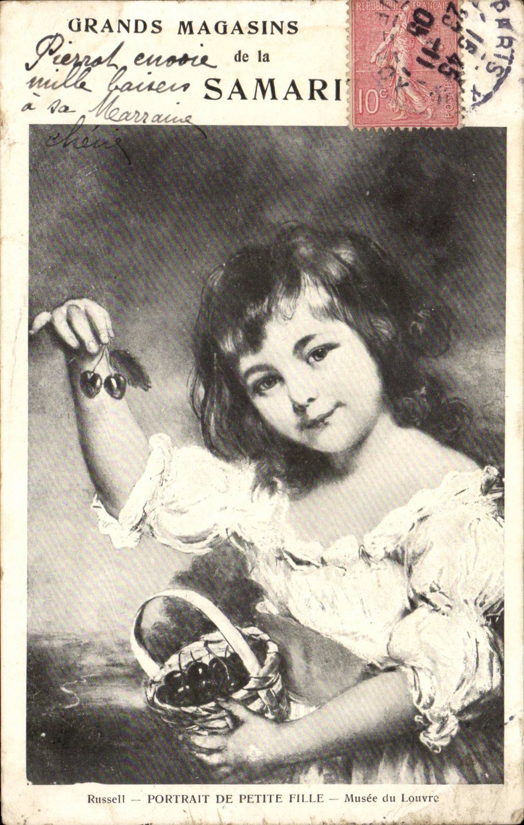 CPA Fantasy Child Museum of the Louvre