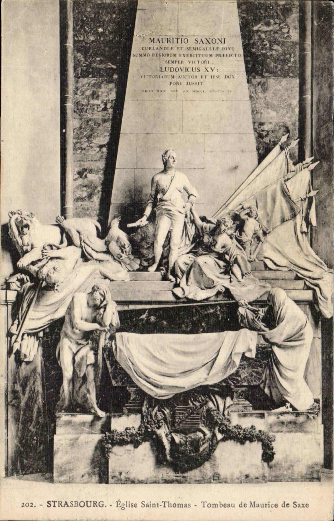 Strasbourg CPA Church St Thomas Tomb of Maurice of Saxony