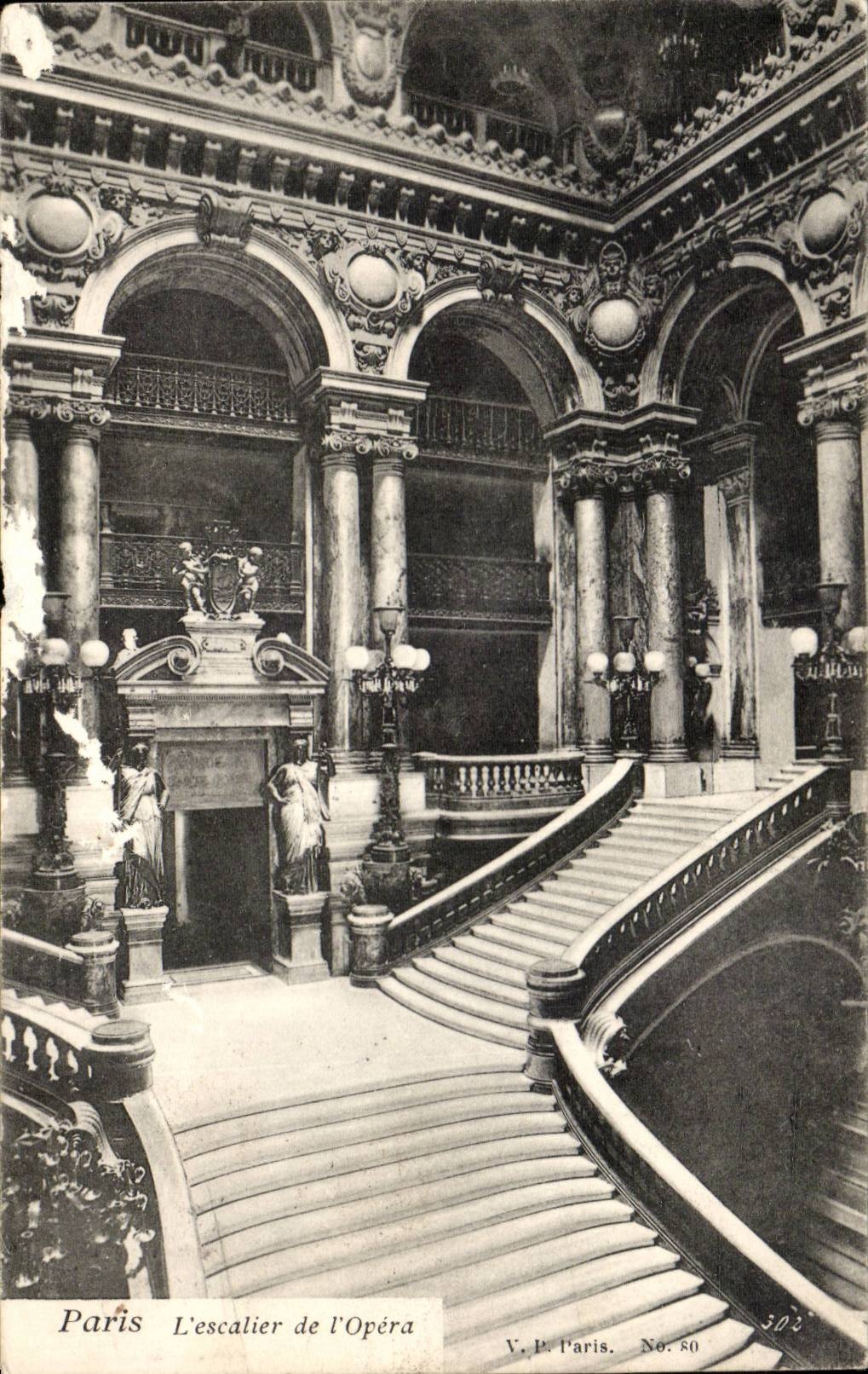 Paris CPA L'opera L'escalier