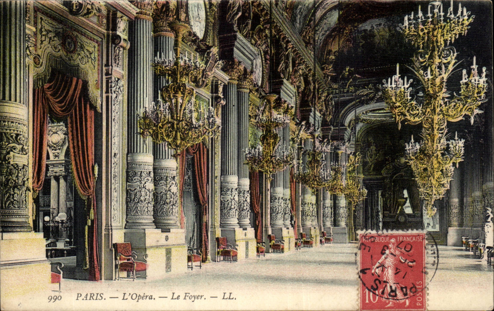 Paris CPA L'opera Le foyer