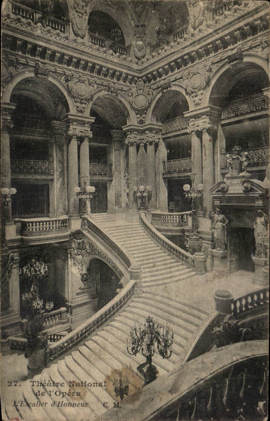 Paris CPA Le grand escalier de l'opera 