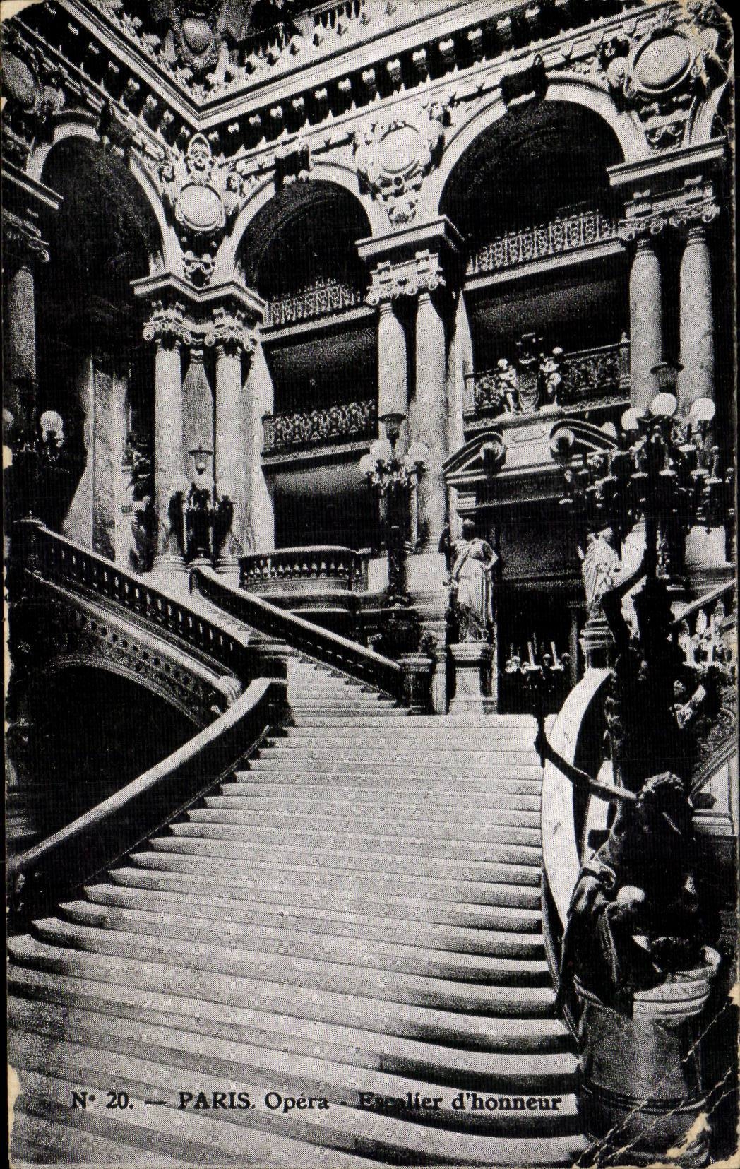 Paris CPA L'opera Escalier d'honneur