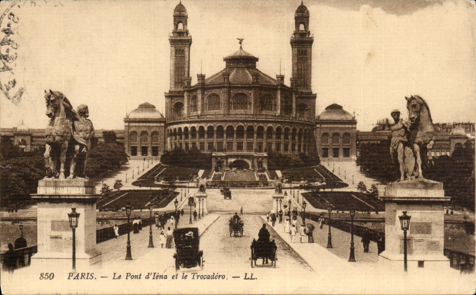 Paris CPA Bridge of Iena and Trocadero