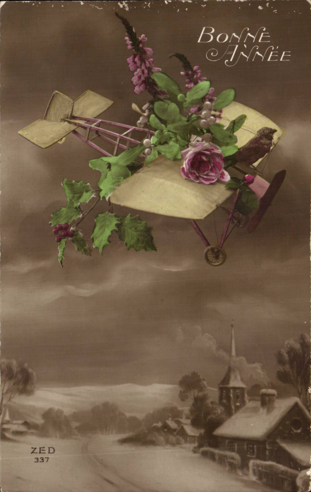 CPA Fantasy Happy New Year Airplane