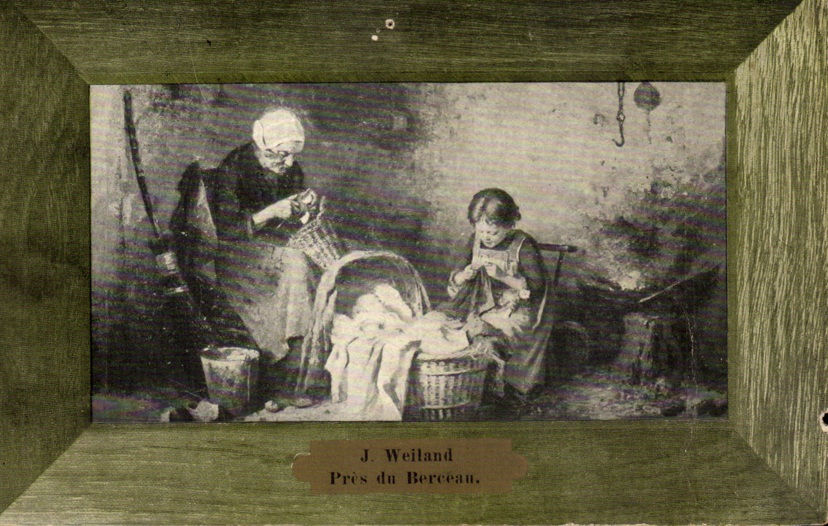 CPA J Weiland Pres du berceau