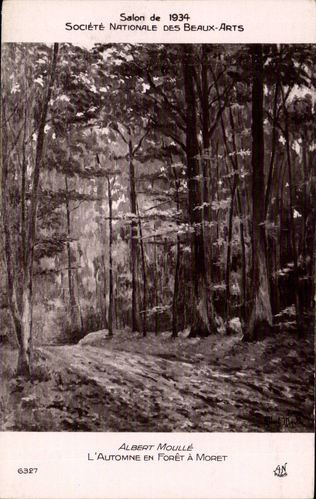 CPA Salon de 1934 Albert Moulle L'automne en foret a Moret