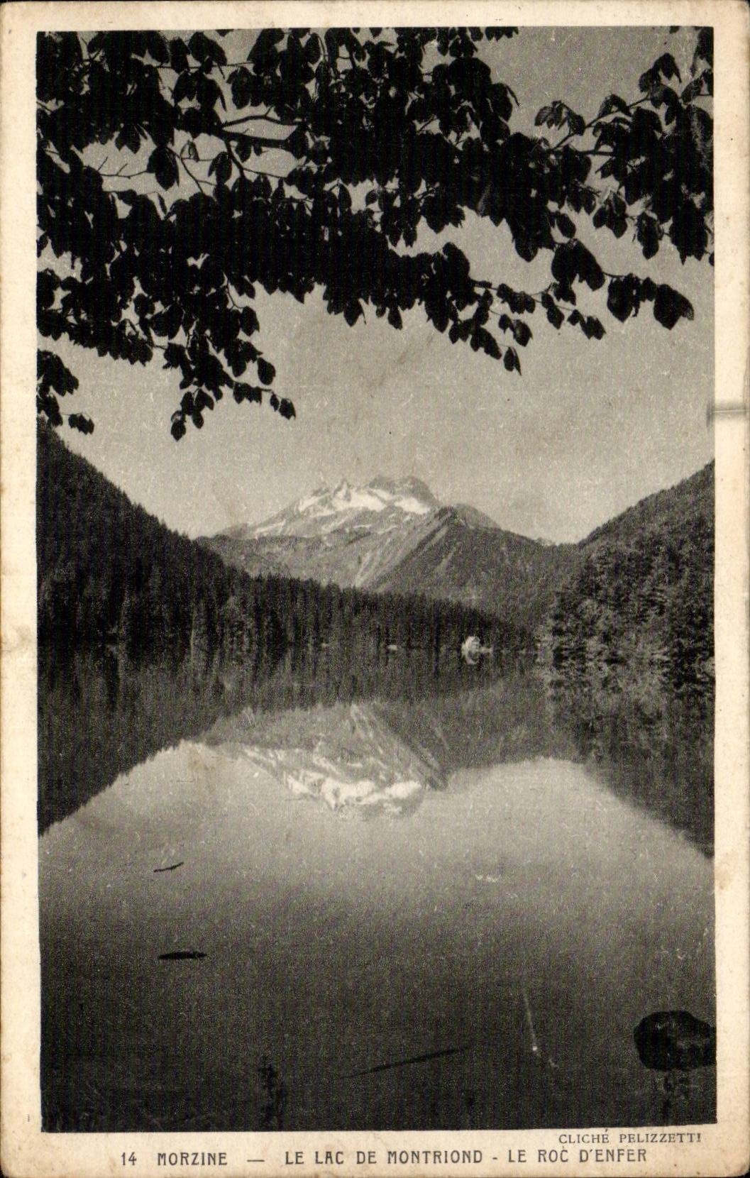 CPA Morzine the Lake Montrond the rock of hell