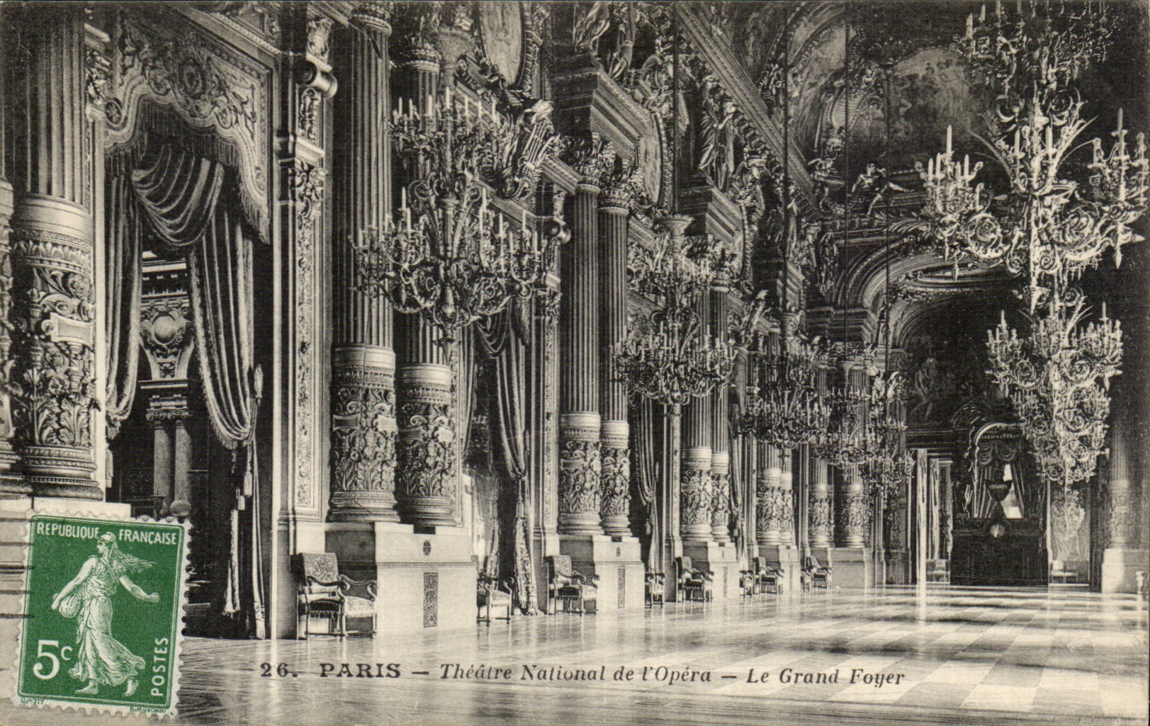 Paris CPA Opera Le grand foyer