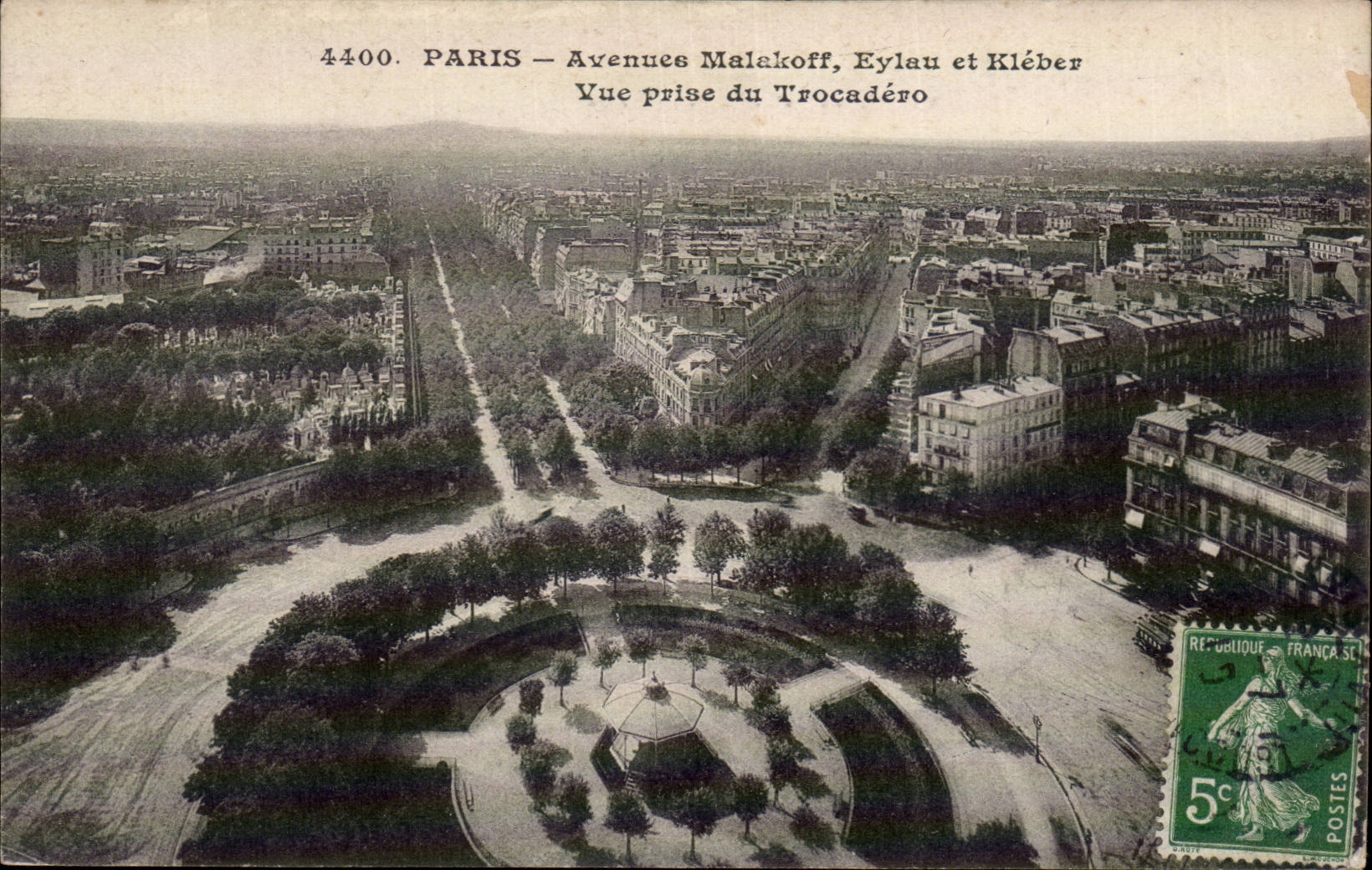 Paris CPA Which occurred Malakoff Eylau and Kleber Seen from of Trocadero