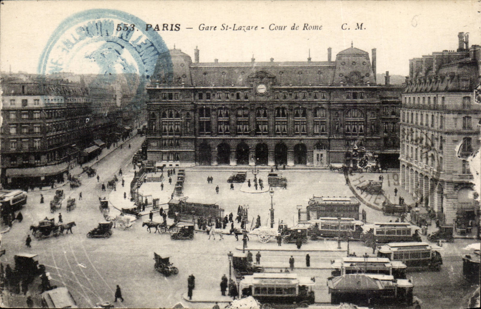 Paris CPA Parks St Lazare Cour of Rome
