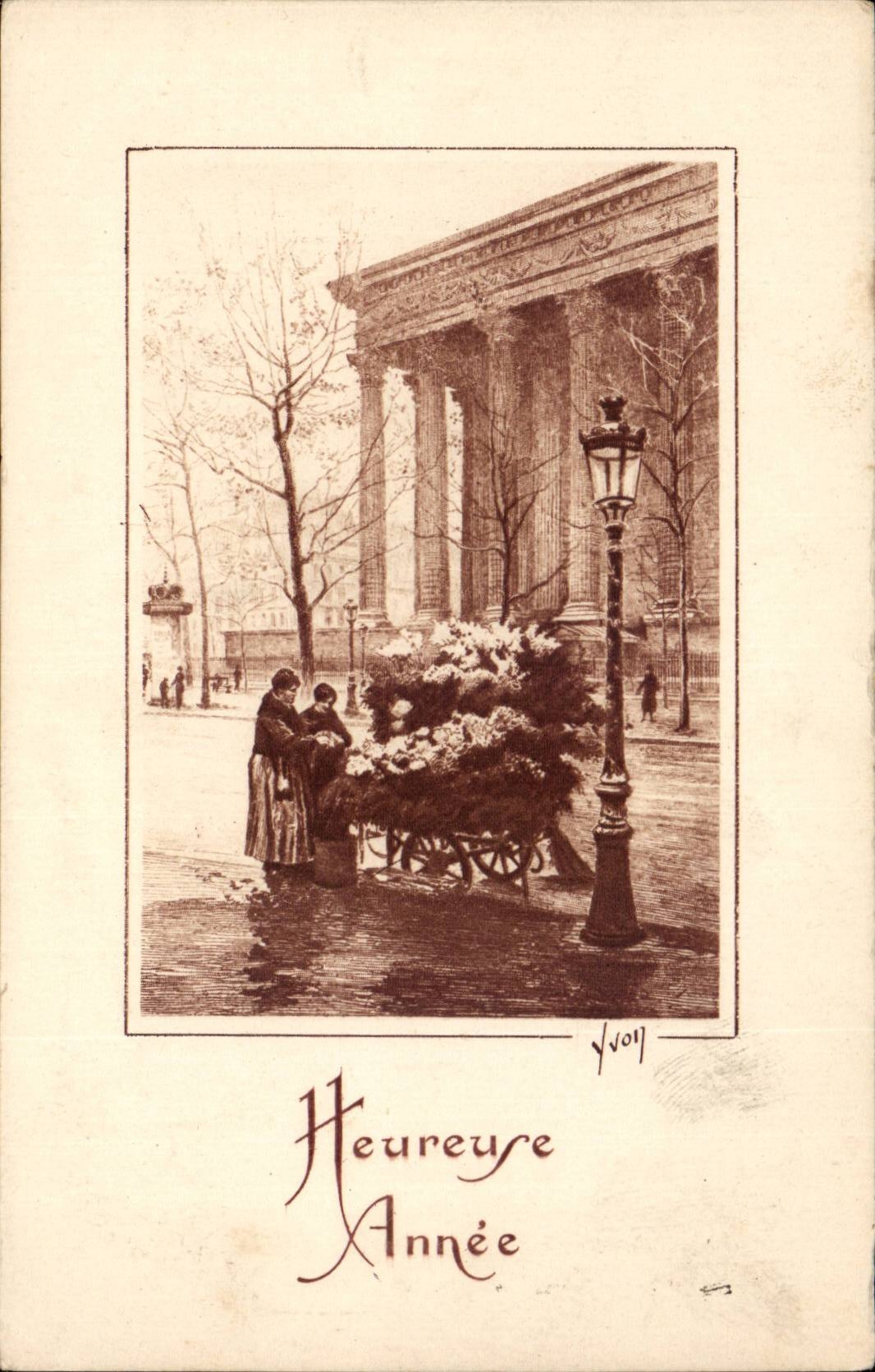 Paris CPA Church of the Commercial Madeleine of flowers