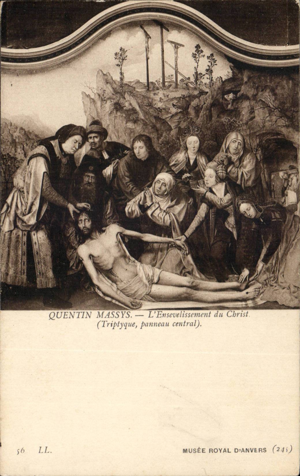 CPA Fantaisie Quentin Massys L'ensevelissement du Christ 