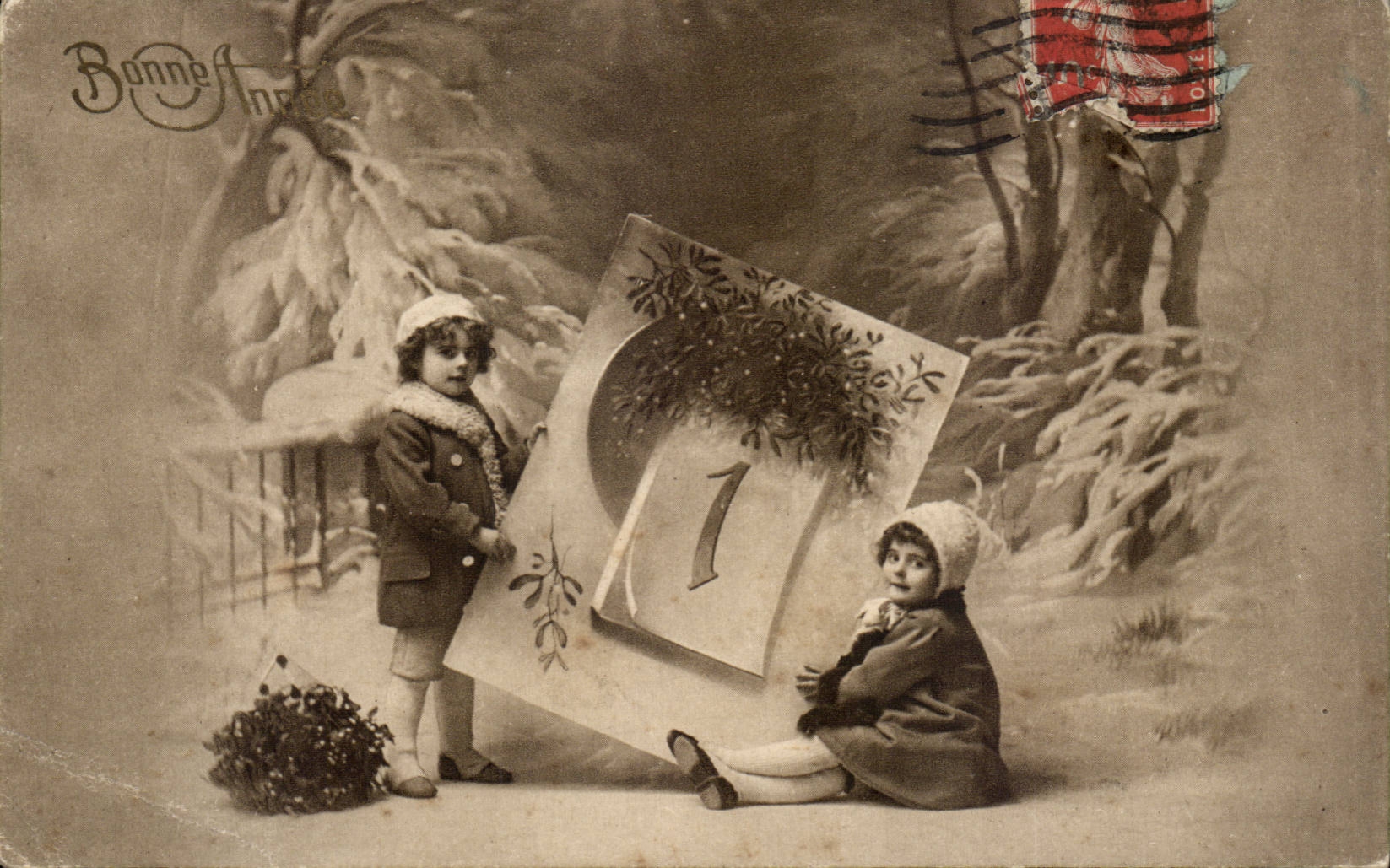 CPA Fantasy Children Happy New Year