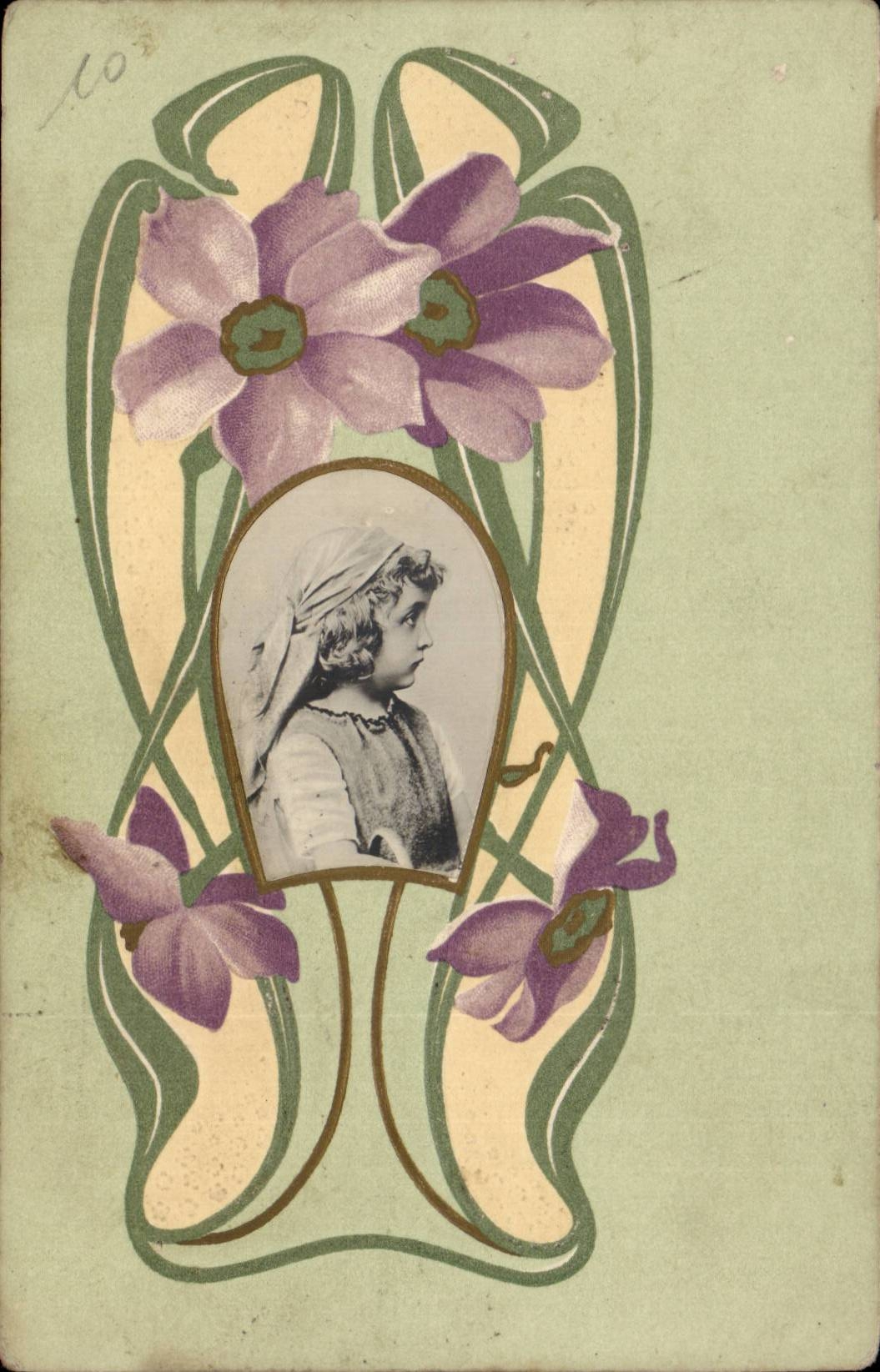 CPA Fantasy Child and flowers