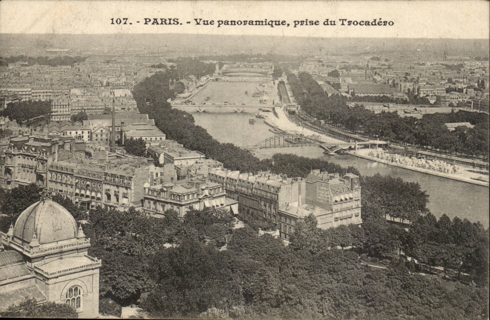 CPA Paris Panoramic View taken of Trocadero
