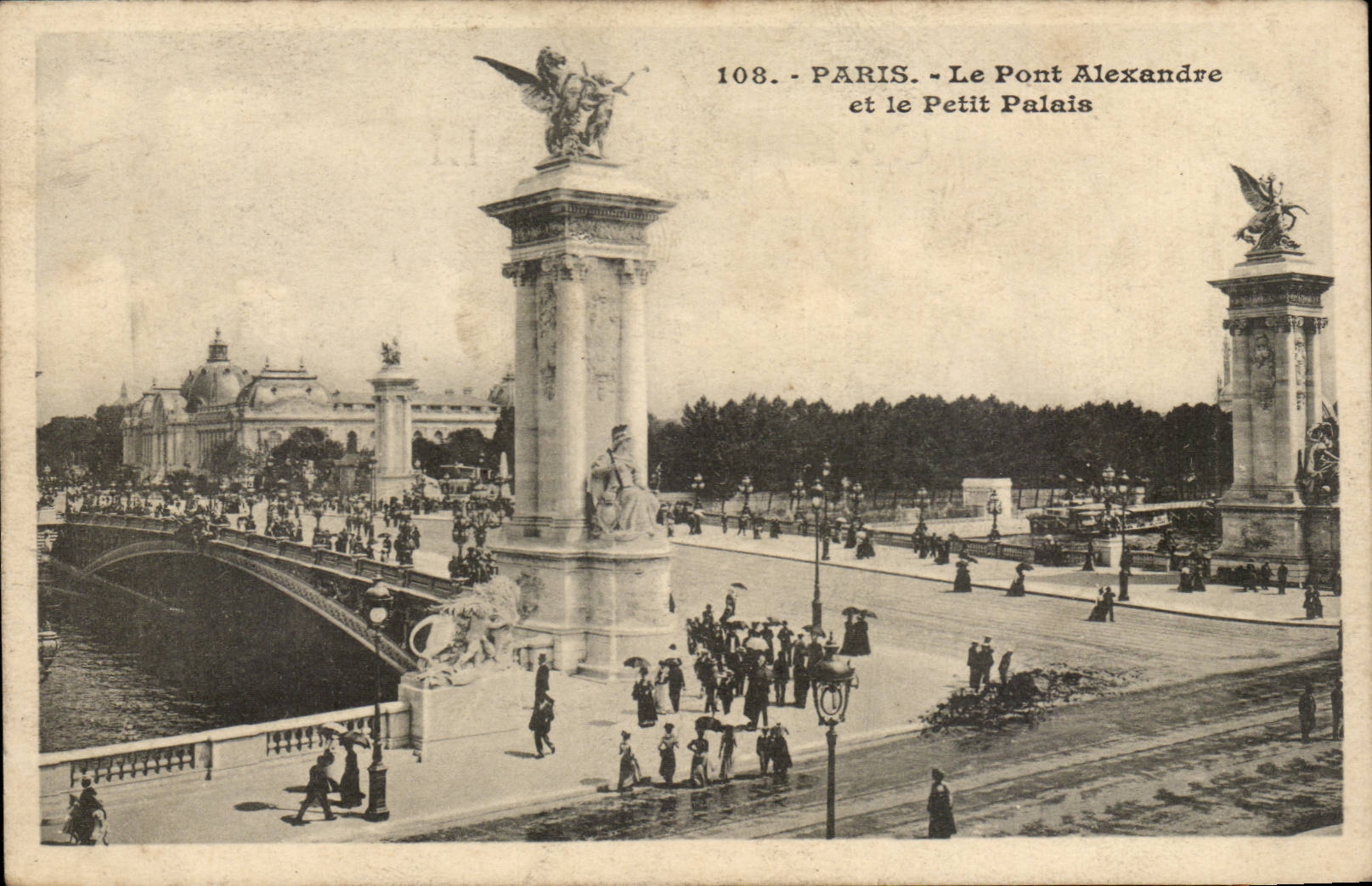 CPA Paris the bridge Alexandre and the small palace