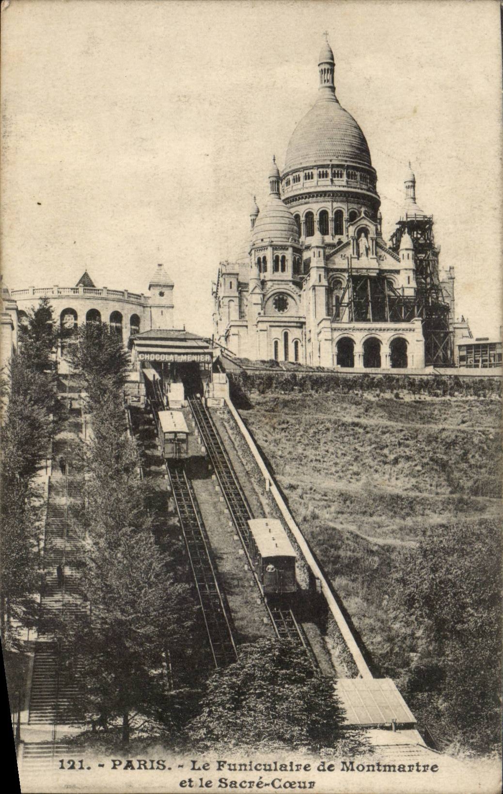 CPA Paris Funiculaire de Montmartre Sacre Coeur