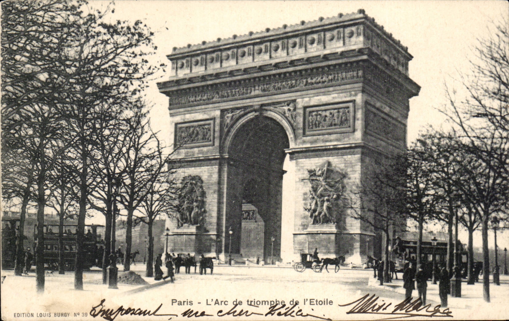 Paris CPA Arc de Triomphe of star