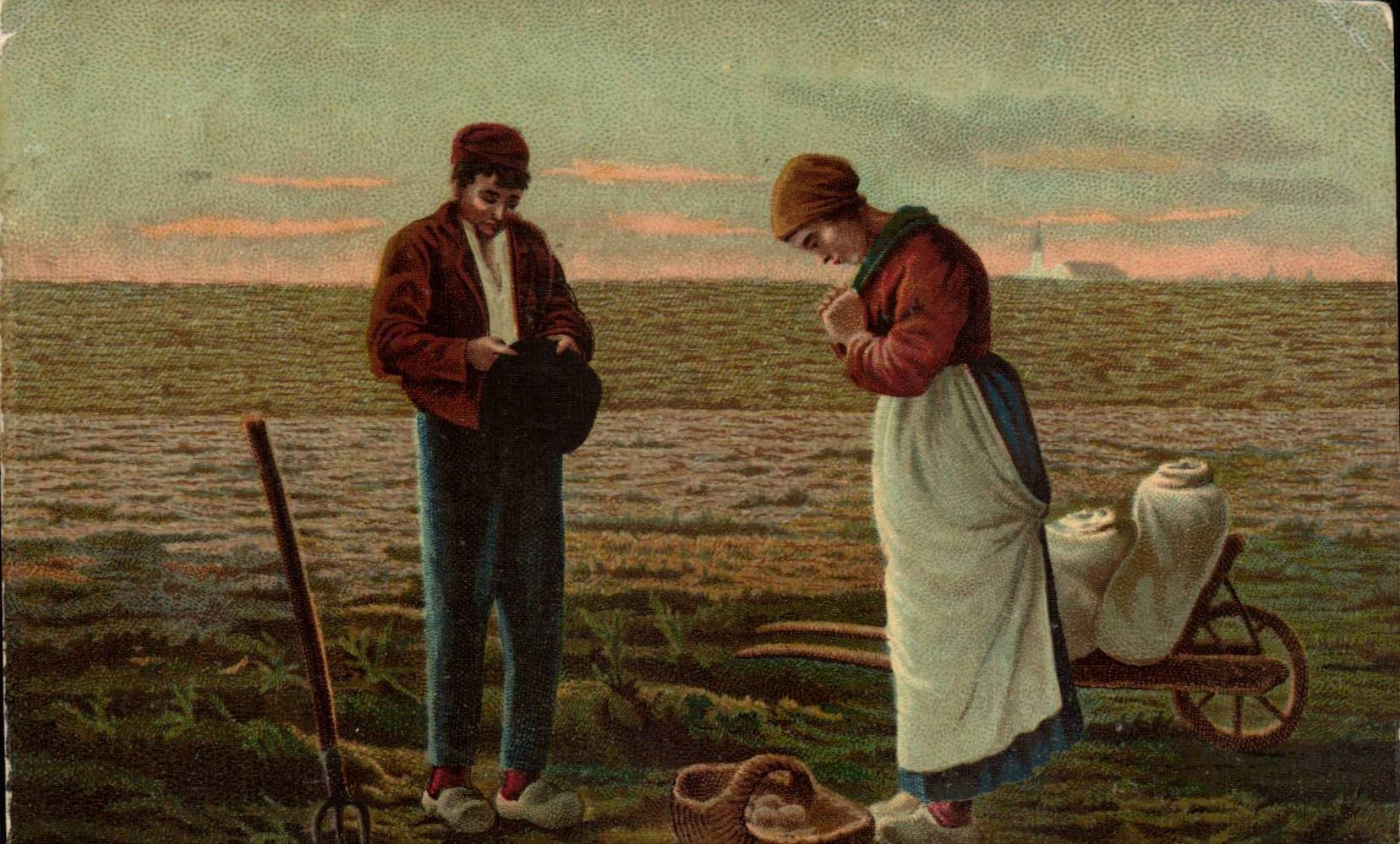 CPA FAntaisie Paysans