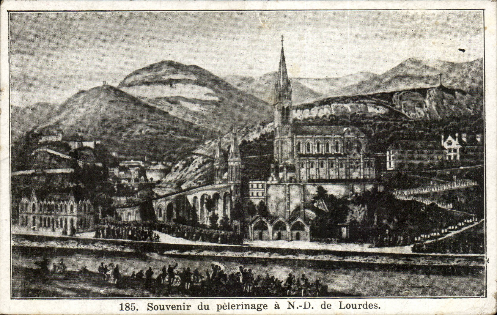 CPA Lourdes Souvenir of the pilgrimage