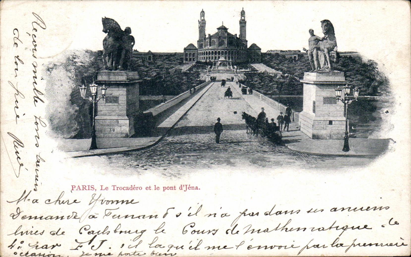 Paris CPA Trocadero and bridge of Iena