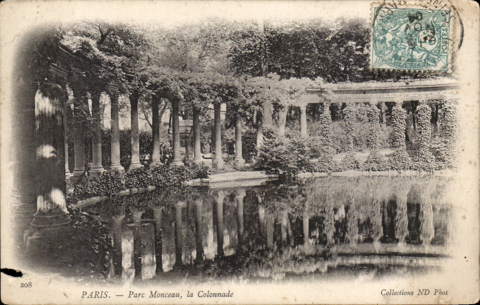Paris CPA Park Heap the colonnade