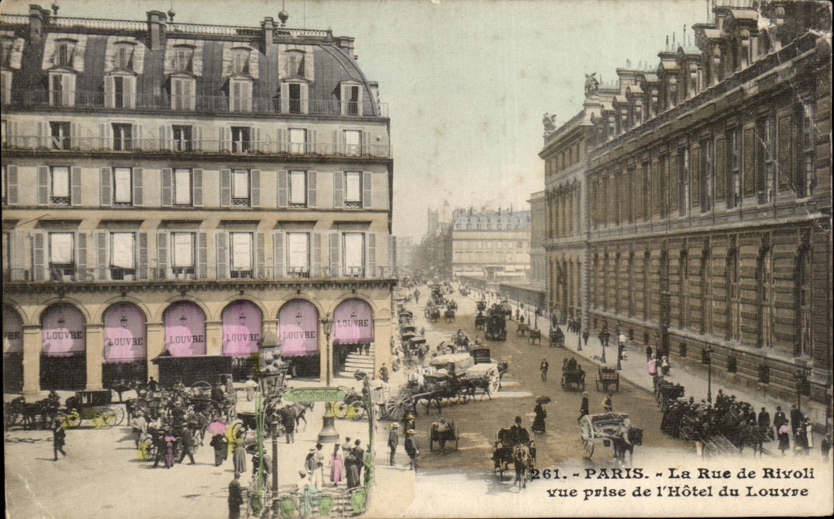 Paris CPA la rue de Rivoli Vue prise de l'hotel du Louvre