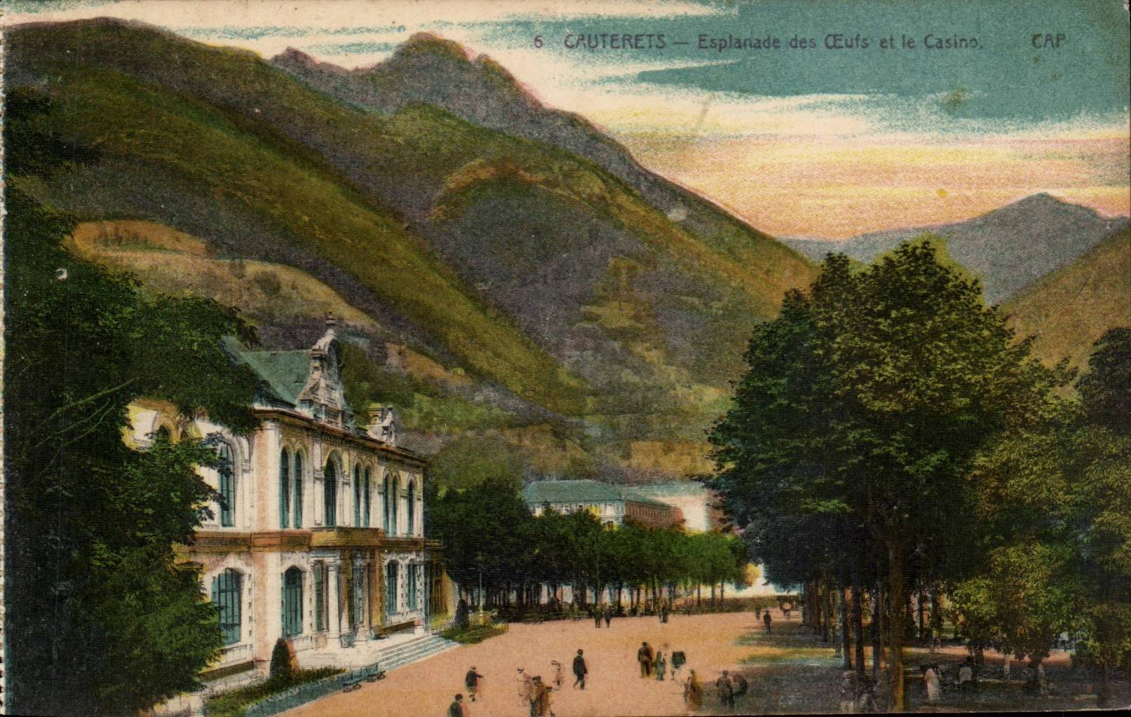 Cauterets CPA Esplanade der ouefs und des Kasinos