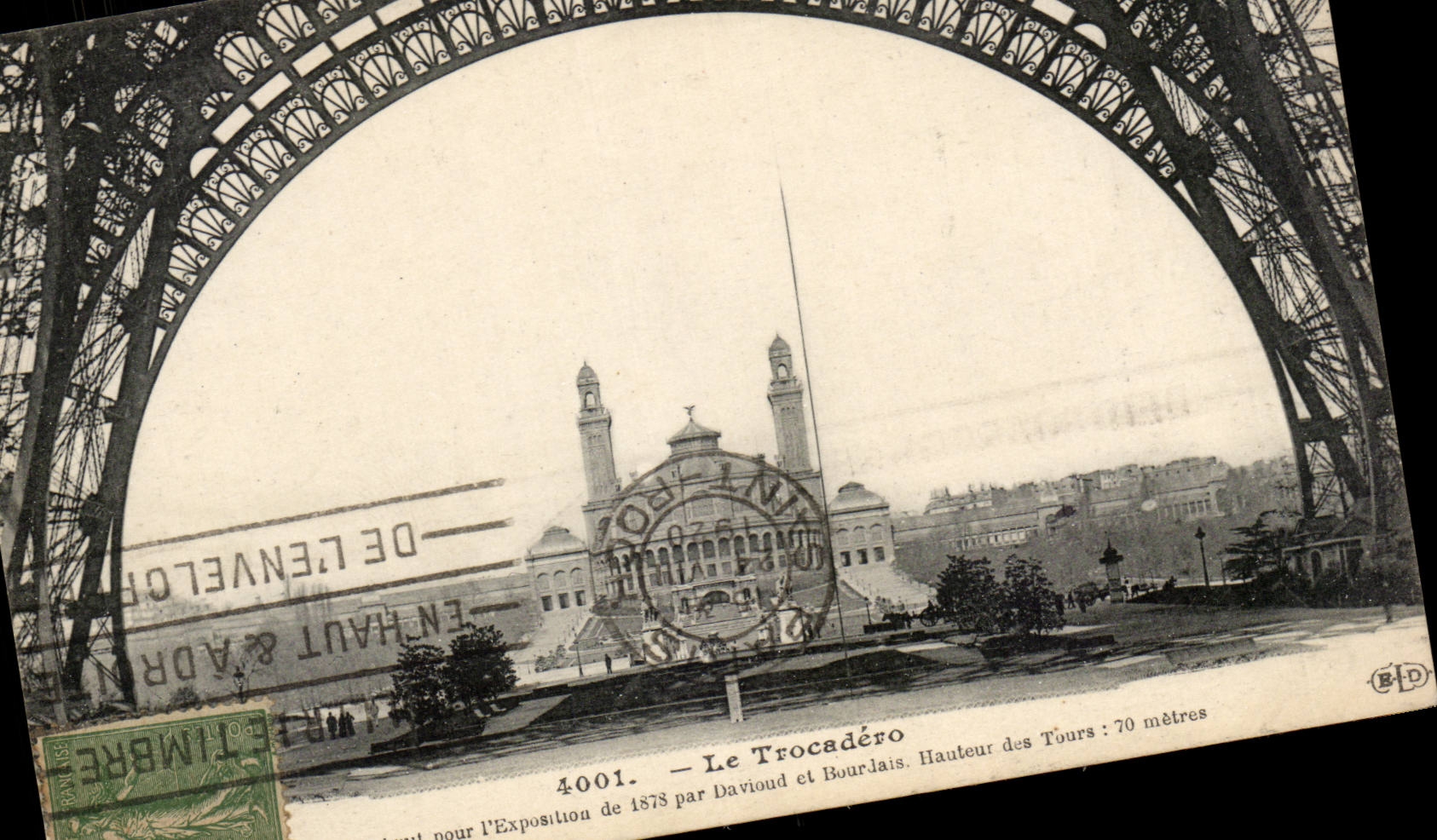 Paris CPA Trocadero Eiffel Tower