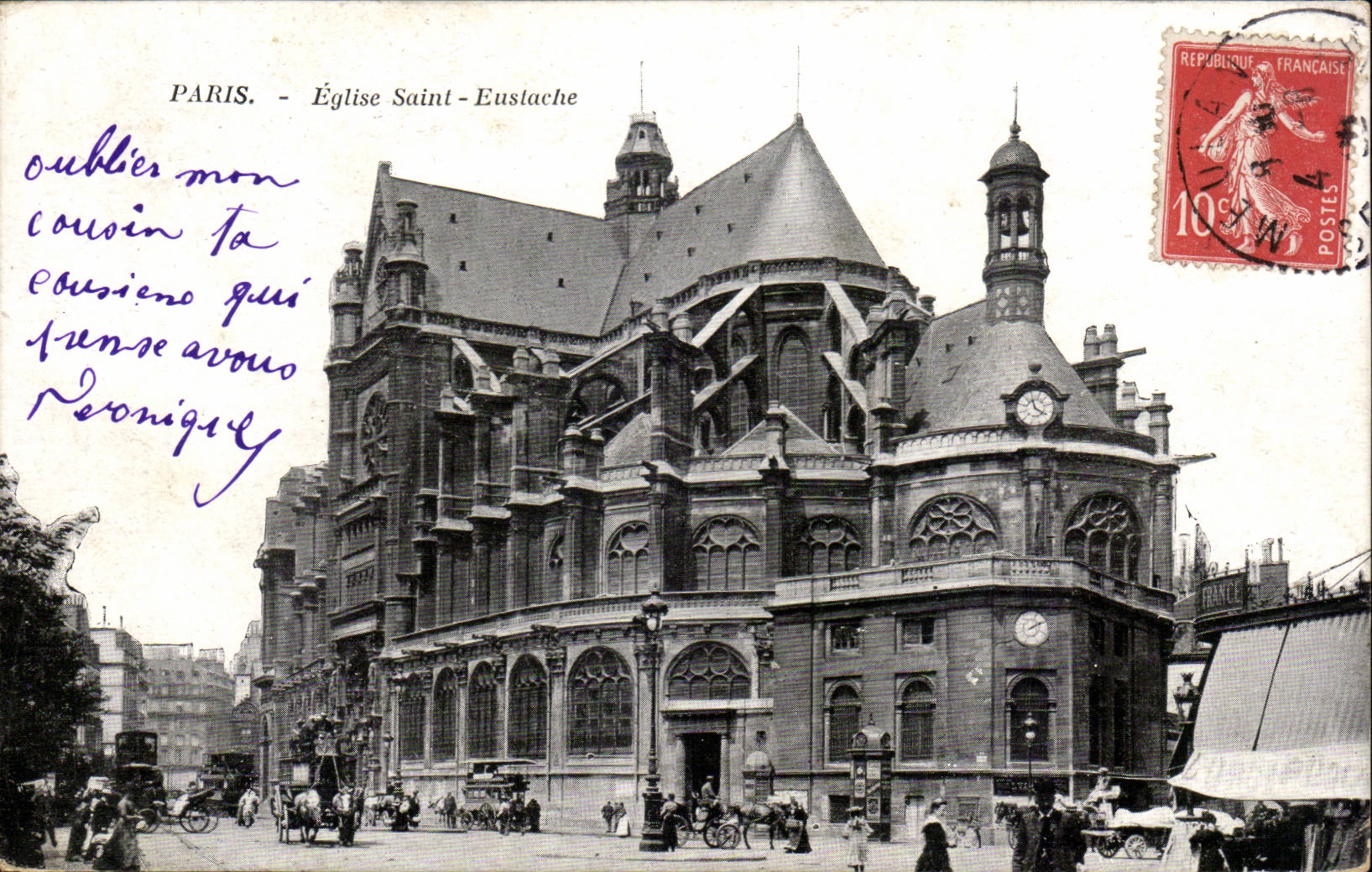 Paris CPA Eglise Sainte Eustache