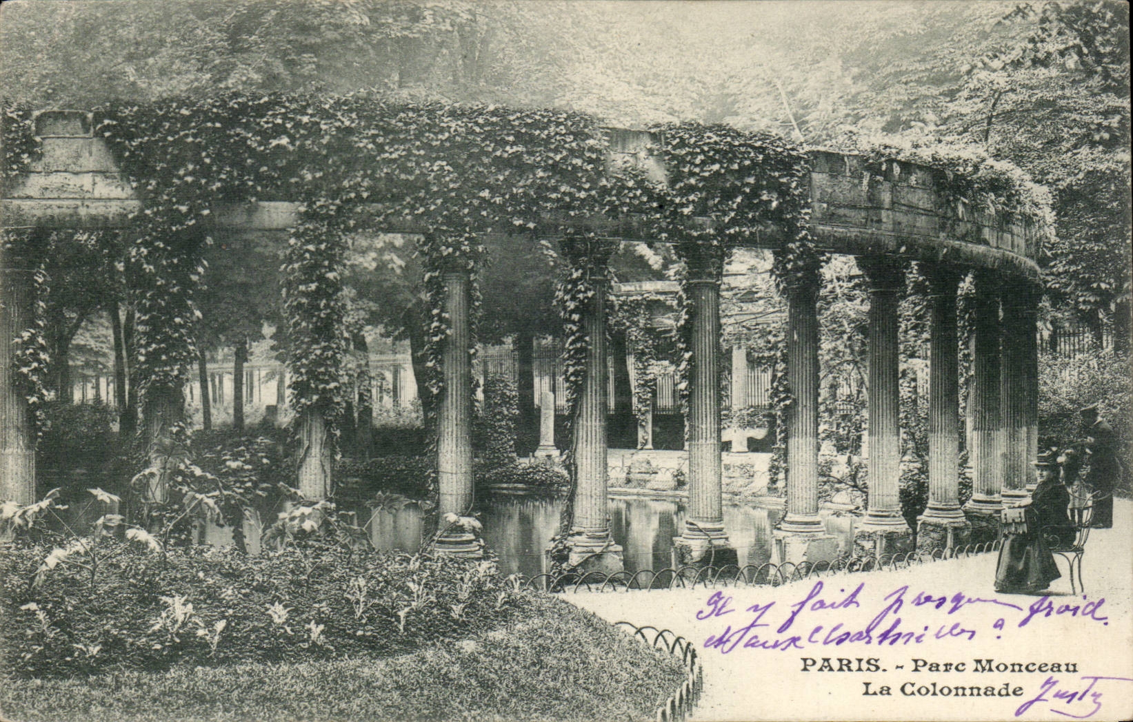 Paris CPA Park Heap the colonnade