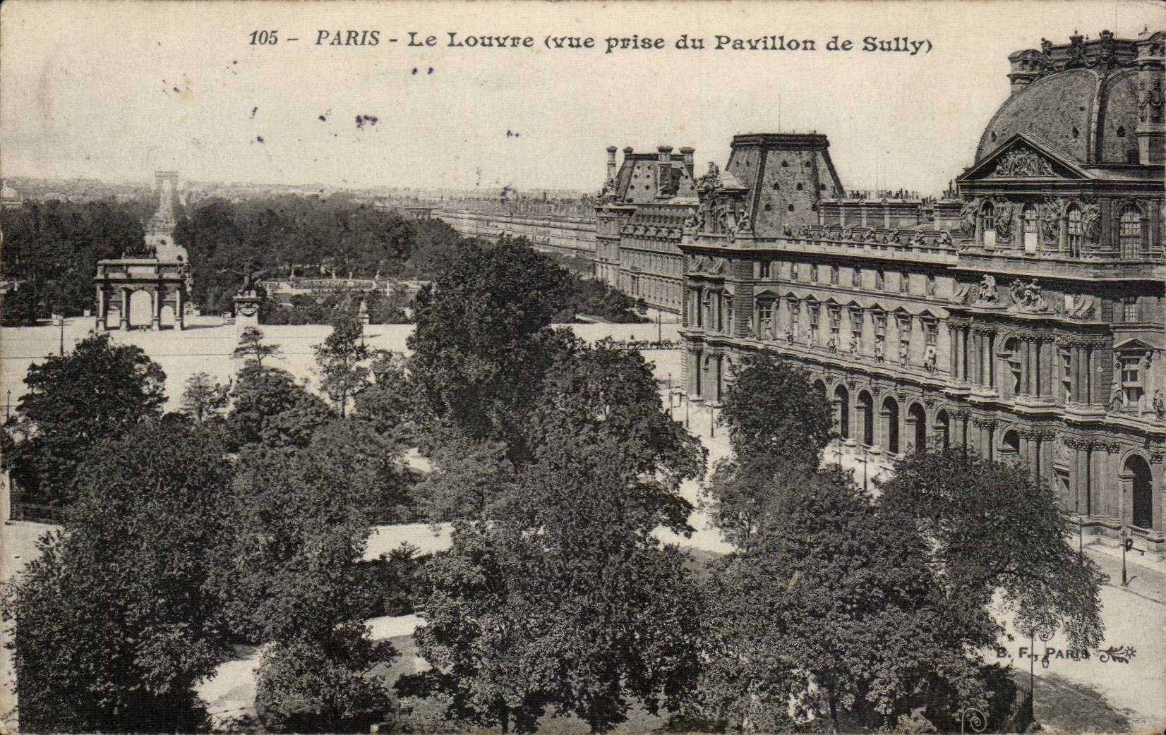 Paris CPA Le Louvre (vue prise du pavillon de Sully )