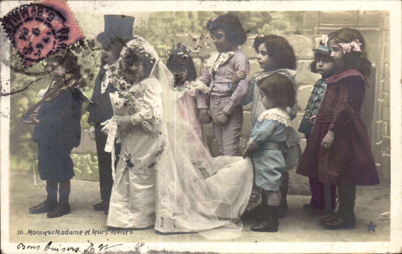 Fantasy - Children - Marriage - attaches - wedding - humor - CPA