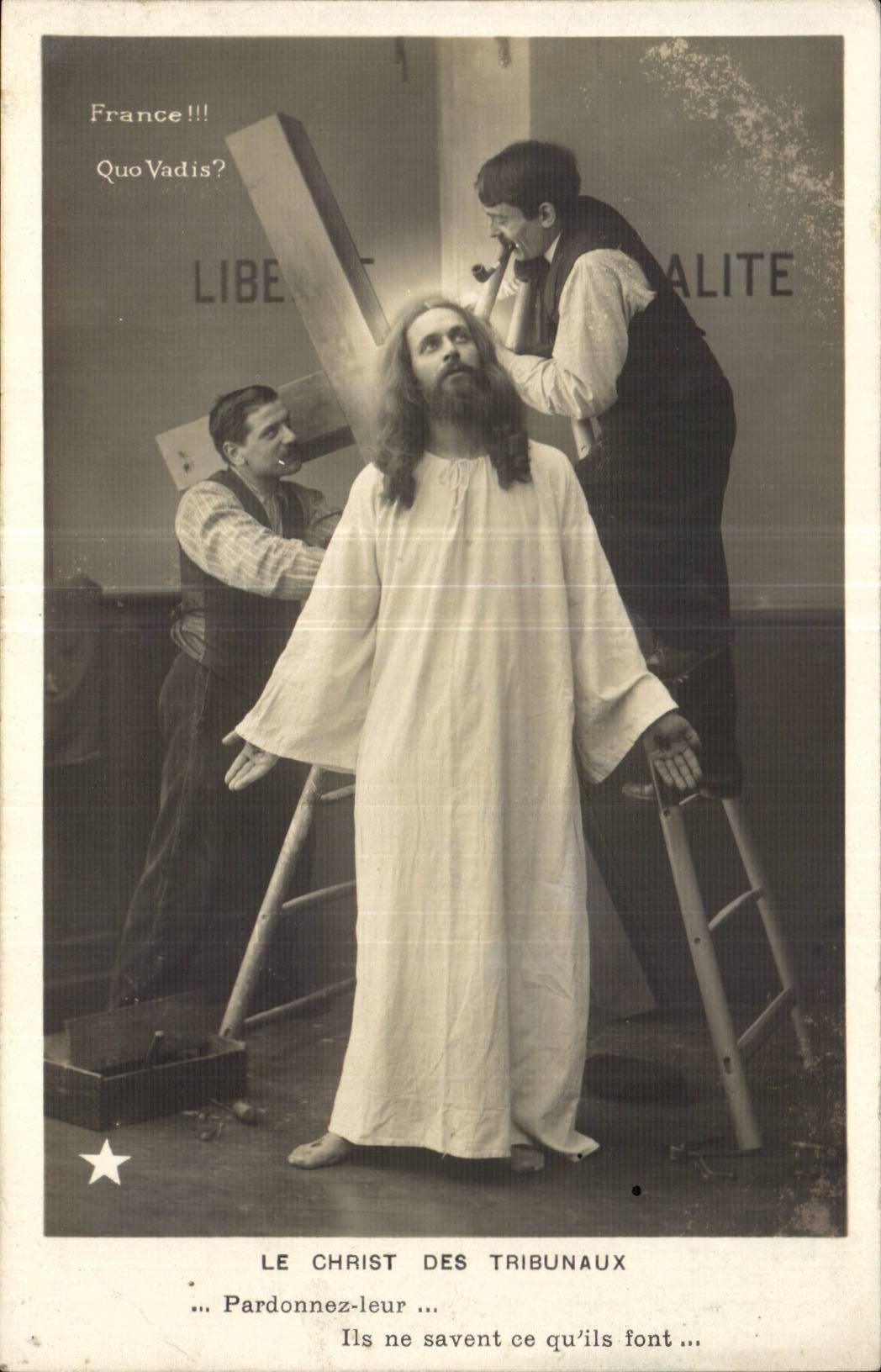 Religion - Jesus and Croix Christ - CPA