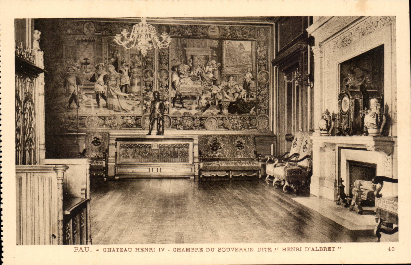 Pau - Schloss Henri IV - Raum des Sovereign - CPA