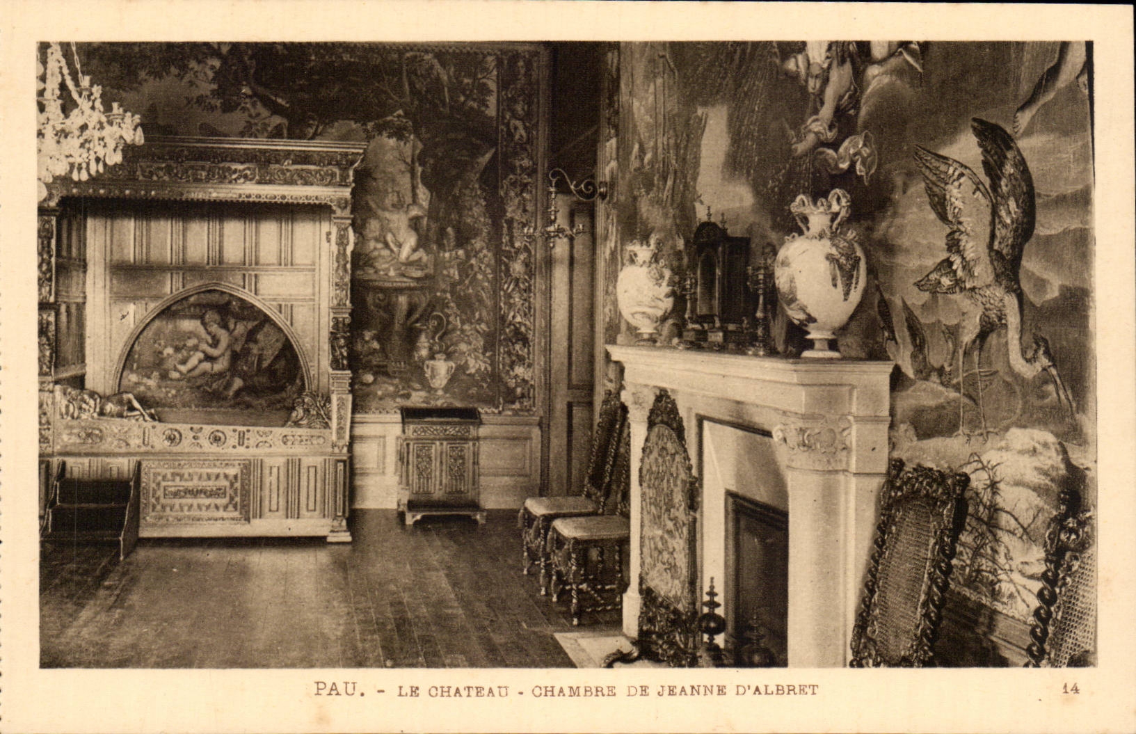 Pau - Henri sich zuruckziehen IV - Raum von Jeanne d Albert - CPA