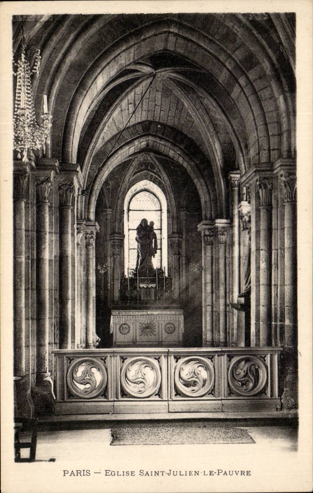 Paris - 5 - Church Saint Julien the Poor one - CPA