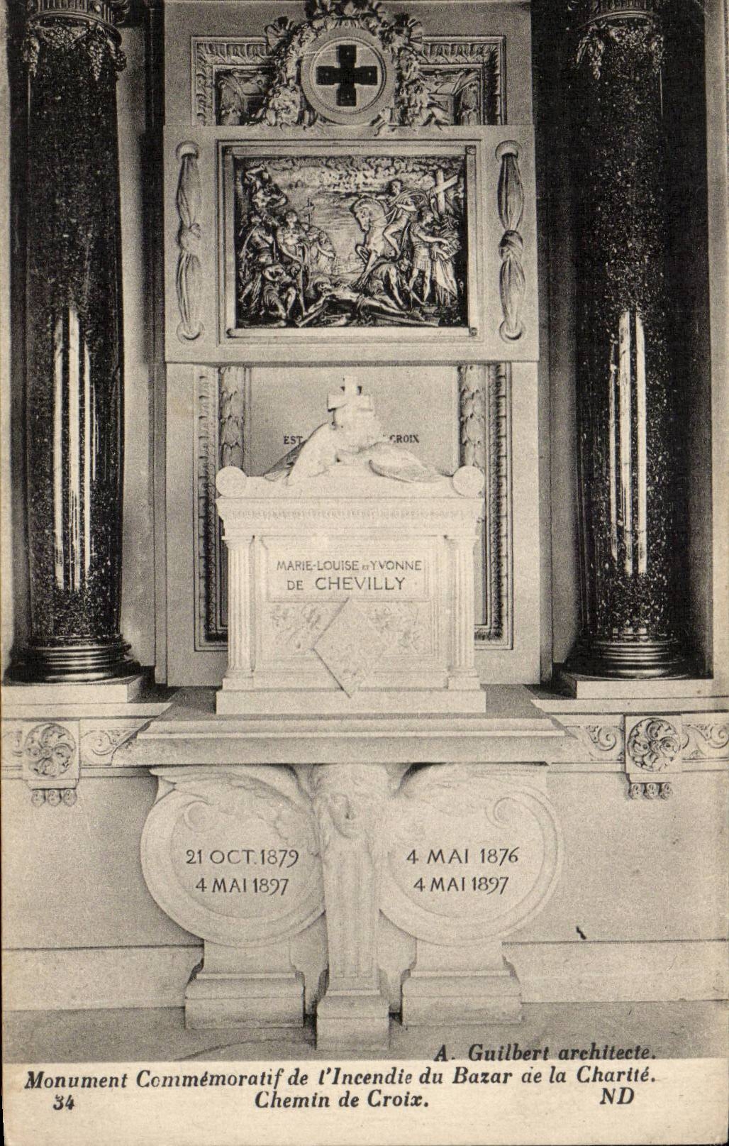 Paris - Monument Commemoratif de l'Incendie du Bazar de la Charite - CPA 