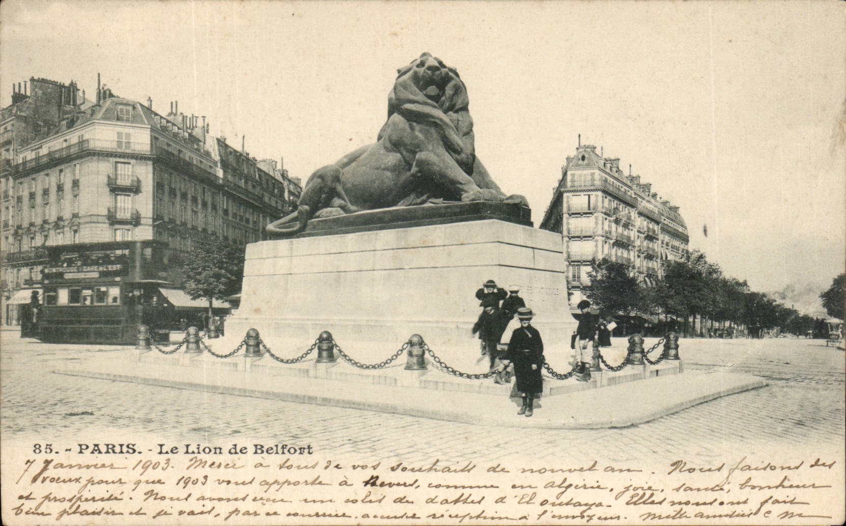 Paris - 14 - Lion of Belfort - CPA